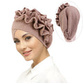 New Flower Turban Headwear Chemo Cap Slouch Beanie Cancer Hat Twist Turban Hats for Hair Loss