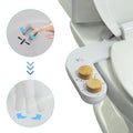 White Single Nozzle Adjustable Jetting Plastic Manual Bidet ABS Bathroom Spray Nozzle Self-Cleaning Toilet Bidet Attachment