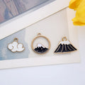 Drip Oil Alloy Japanese Mount Fuji Cloud Pendant for Jewelry Accessary DIY Parts for Necklace Bracelet Enamel Charms Pendent