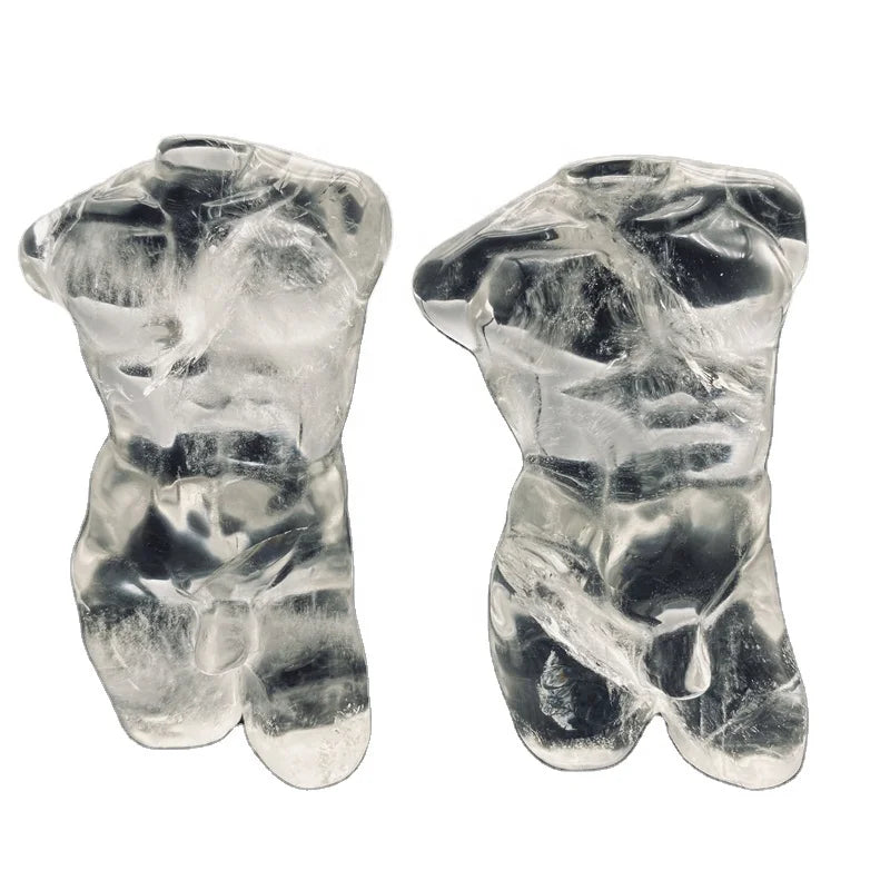 Wholesale Natural clear quartz man body crystal carved Model Body