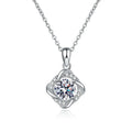 Fine Jewelry Grade D Windmill Design 1CT Moissanite Diamond Jewelry 925 Sterling Silver Simple Moissanite Pendant Necklace Women