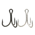 High Carbon Steel Triple Treble Hook Bass 3x Reinforced Lure Barbed Claw Fork Jig Vib Bottom Fly Fishing River Snapper Cod