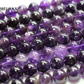 Meihan Wholesale Natural  Amethyst Smooth Round Beads for Jewelry Making Design Bracelet DIY