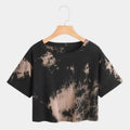 Custom Blank Casual Custom Fashion Drop Shoulder Crop Tops for Women Cotton Cropped Top T Shirt Plain Dyed Women'S T-Shirts