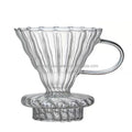 2024 Top Selling High Borosilicate Glass Carafe With Coffee Dripper Handled Filter Cup Coffeemaker for Home Office Use