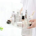 Clear Makeup Organizer 9 Spaces Vanity Organizer Cosmetic Display Cases for Lipstick Makeup Brushes and Skin Care Products