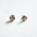 Factory Custom 18K Drop Enamel Luxury Women's Stud Earrings Stainless Steel Geometric Figure Charm Colorful Jewelry
