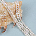 Zhuji Pearl Natural White Color 5-6mm   Freshwater Pearl Strands