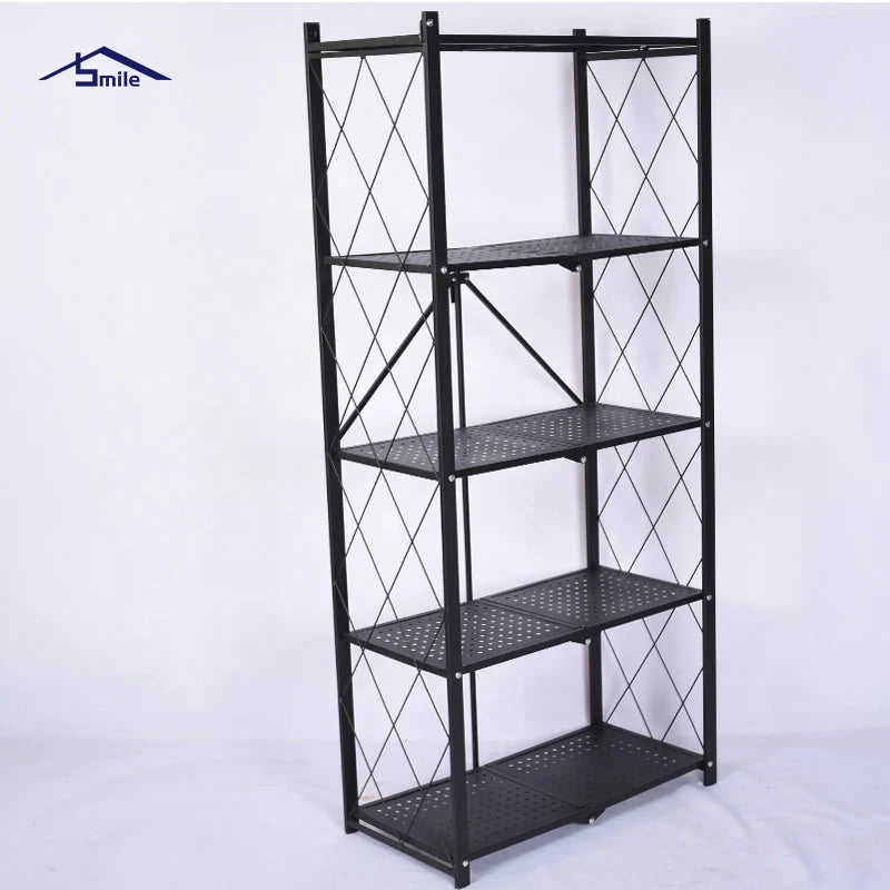 Living Room 3-Tier Standing Type Modern Black Iron Multifunction Storage Rack for Pots