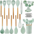 2024 Top Sales Silicone Cooking Utensil Set with Holder Kitchen Spatula Set