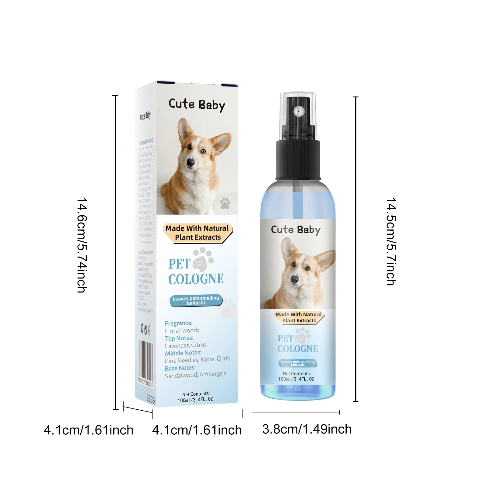 Wholesale Price 100Ml Pet Grooming Sets Odor Eliminator Perfume Dog Body Deodorant Spray Pet Dog Cat Perfume