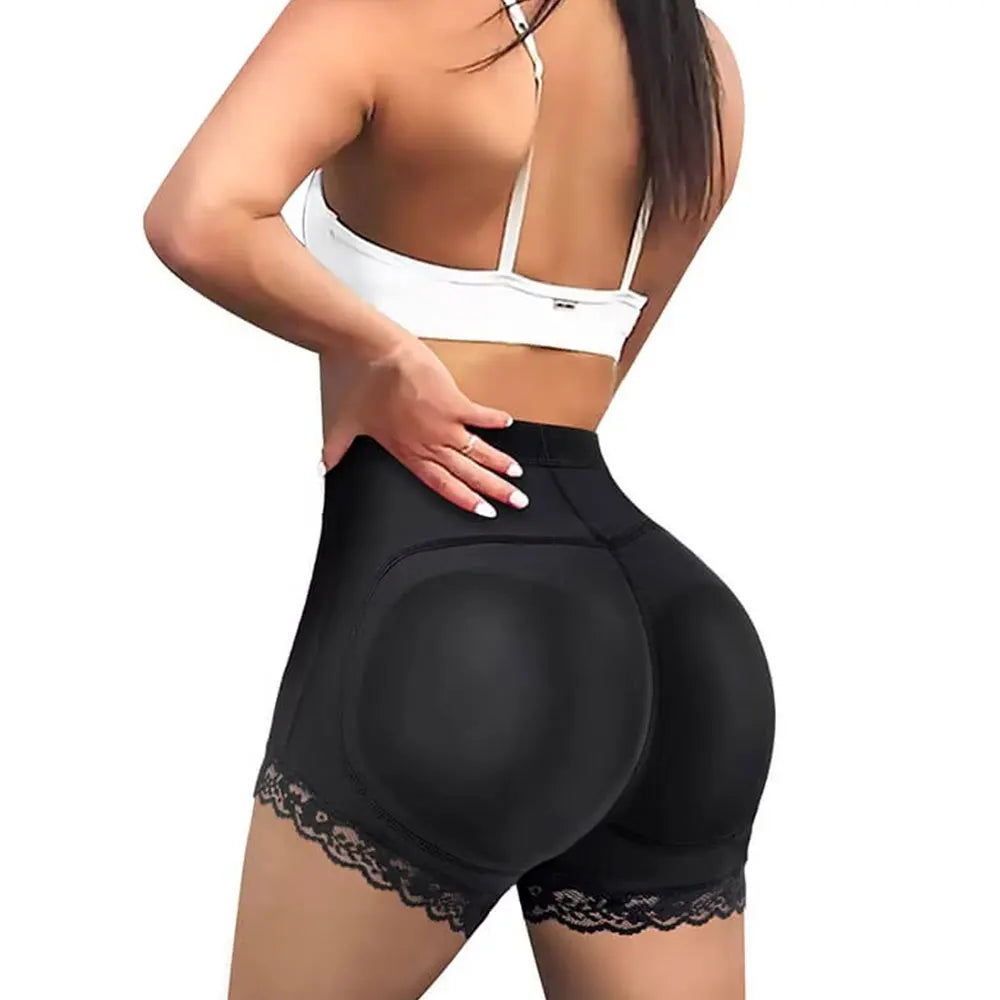 Wholesale Firm Hight Waist Lace Butt and Hip Pads Tummy Control Panties Shorts Seamless Padding Shapewear for Women