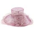 X1619 Organza Hat Summer Fashion Big Flower Beach Large Wide Brim Sun Caps Millinery and Fancinators