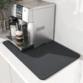 Premium Silicone Dual-Zone Design Coffee Mat with Raised Edges Quick Clean Coffee Station Mat Coffee Bar Mat for Countertop