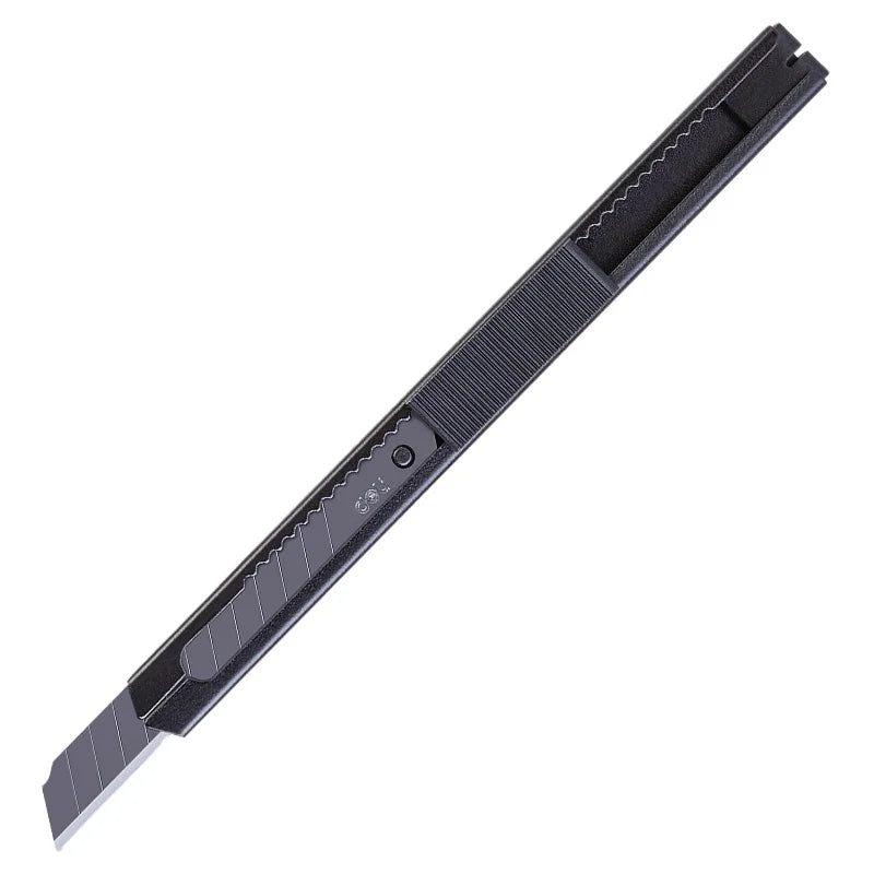 Deli TD202 Black Stainless Steel Art Knife Automatically Locks the Folding Knife Express Unpacking Knife 720pcs Per Carton Set