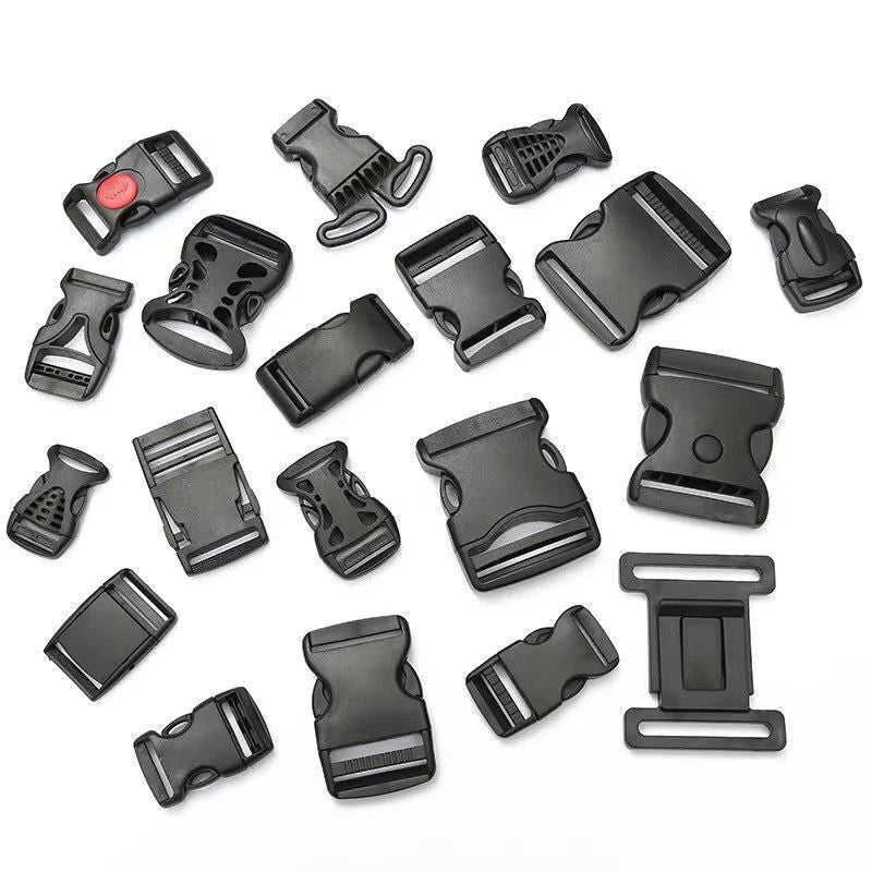 20/26/32/38/50 mm Plastic Buckle for Luggage Accessories Black Plastic Backpack Belt Safety Adjustment Buckle