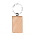 Factory Cheap Custom DIY Gifts Handmade Keychain Wooden Key Tag with Split Ring Key Chain
