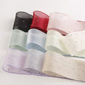 Round Beads Chiffon Garment Webbing DIY Bow Hair Accessories Clothing Shoes Flower Straw Hat Wedding Decoration Snow Ribbons