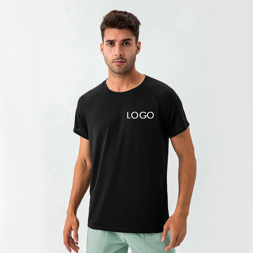 Custom Training Fitness Clothing Spandex Running Workout Men Gym Sport Custom T Shirts