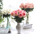 Wholesale High Quality Artificial Real Touch Silk Roses Flowers in Bulk for Christmas Wedding Decor