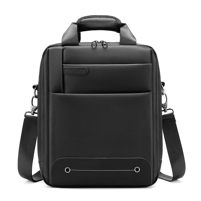 Factory A4 Document Customized Men Waterproof Business Handbag Shoulder Bag Laptop Briefcase