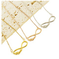 Wholesale Waterproof 18k Gold Plated I love You Mom Infinity Charm Pendant Necklace Mother's Day Present Jewelry Supplier