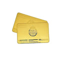 High-End Luxury Mirror Gold Metal Business Card Diamond-Adorned and Silk Screen Printed