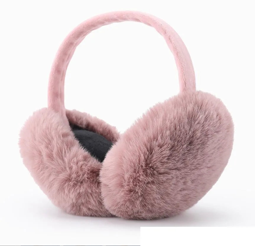 Color Fashion SFAN Winter Fluffy Warm Adult Earmuffs Soft Warmer Plush Cover 12Pcs