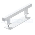 Square Pull and Flush Door Handle Set Heavy Duty Powder Coated White Sliding Barn Door Handle Hardware