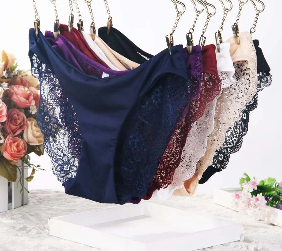 New Fashionable and Sexy Women's Low-rise Panties Seamless Back Lace Sexy Women's Triangle Underwear Panties