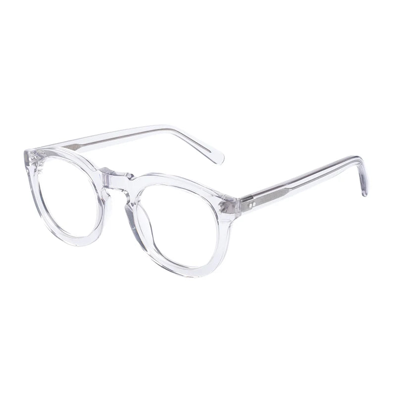 Fashion Round Clear Lens Acetate Optical Eyeglasses Frames for Ladies in Stock