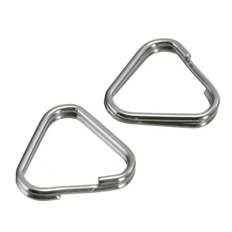 Stainless Steel Metal Triangle Rings Keychains Split Camera Strap Hook Replacement Part Accessory