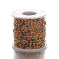 Stainless Steel 2mm Drop Oil Color Lip Shaped Chains for Couple Necklace Bracelet Jewelry Making Accessories Components
