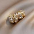Korean Diamonds Solid 14k Gold Plated Zirconium Magnets Jewelry Clip on Earrings Non Pierced for Women Earrings With Magnets