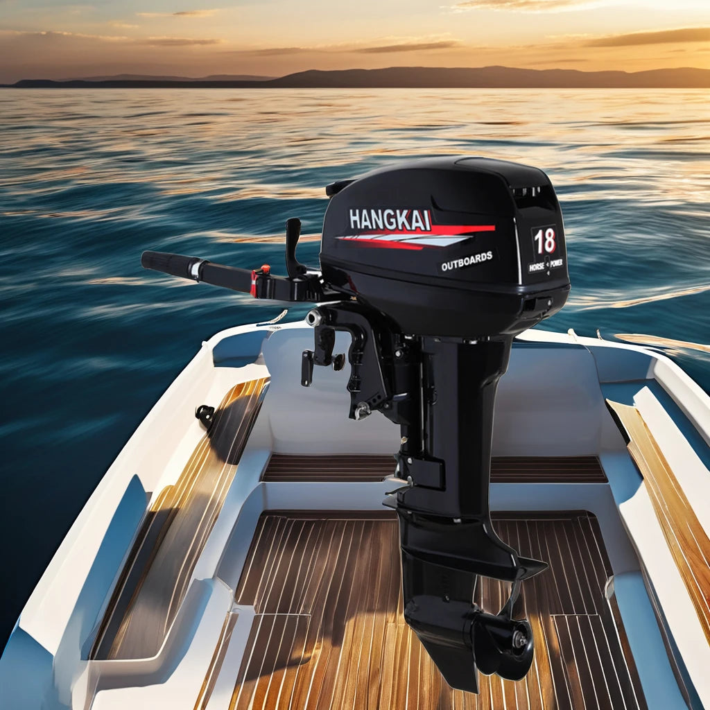2024  Wholesale  2-Stroke 18HP Gasoline Outboard Motors 2 Cylinder Design with Aluminum Hull for Speed Boat Engine