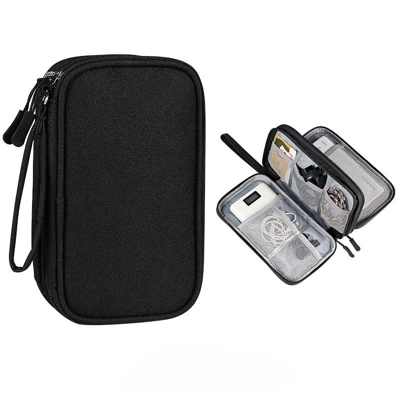 Large Capacity Travel Bag Custom Logo Multifunctional Digital Accessories Storage for Power Bank Oxford Material Vintage Luxury