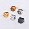 Anillos Acero Inoxidable Por Mayor Hot Selling Glossy Stainless Steel Couple Hug Rings for Lovers