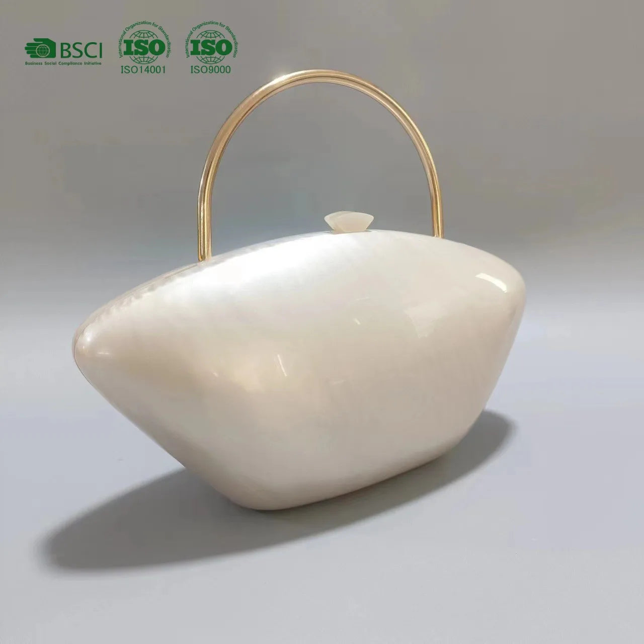 YHJ BSCI Factory Fashion Custom Logo Luxury Party Wedding Designer Women Chain Acrylic Handbag Clutch Purse Evening Bag