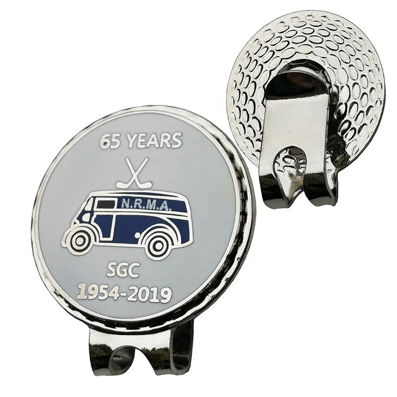 Custom Cheap Ball Marker Metal Magnetic Hat Clips Golf Hat Clips