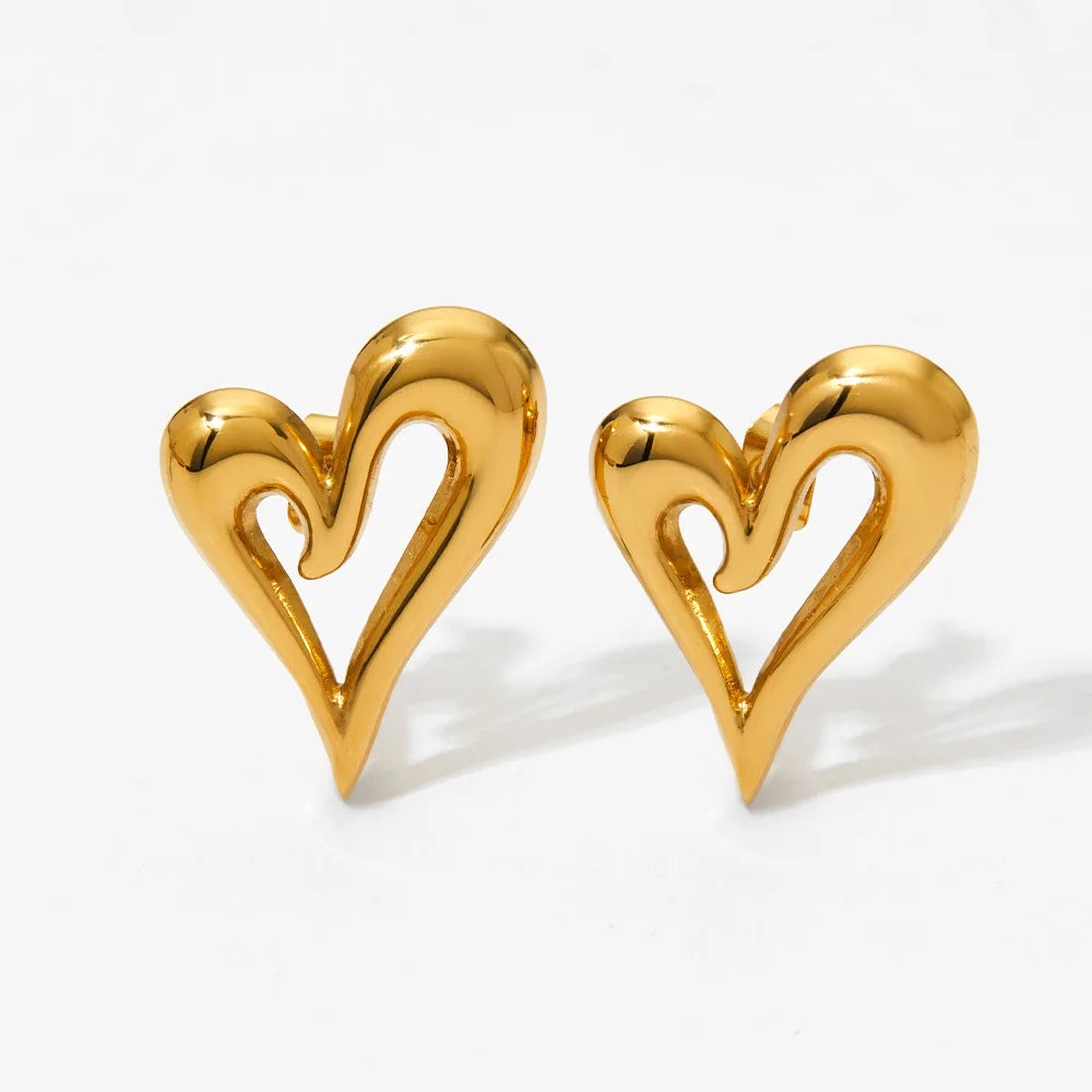 Fashion Women Heart Party Wear Earrings Wholesale Stud Earrings