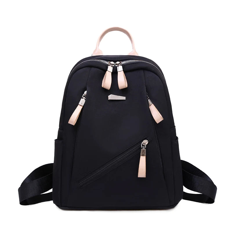 Spring 2023 Waterproof Oxford Multiple Pocket Bag Lightweight Comfortable School Bag Anti-theft Fashion Casual Ladies Backpacks