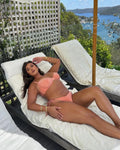 Plus Size Swimsuit Pink SOLID Blank Underwire Sexy Triangle Bling Bikini Set Custom LOGO Glitter Fabric Lace up Bathing Suit