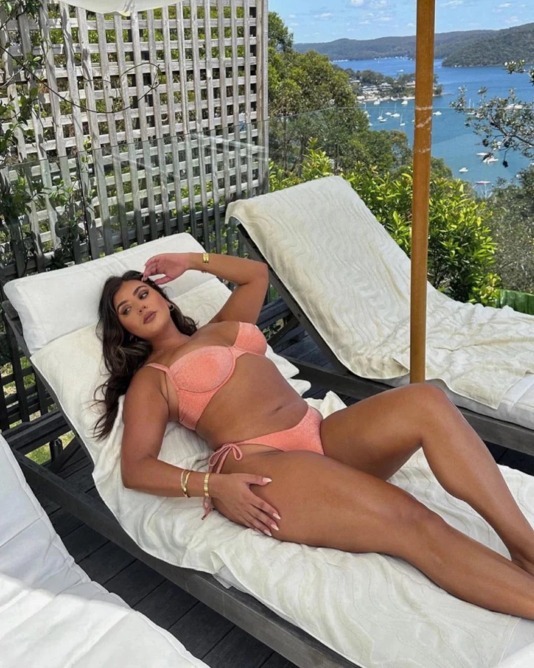 Plus Size Swimsuit Pink SOLID Blank Underwire Sexy Triangle Bling Bikini Set Custom LOGO Glitter Fabric Lace up Bathing Suit