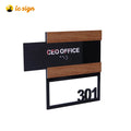 Acrylic Contemporary Design Water Resistant House Number Office Room Door Sign with Text