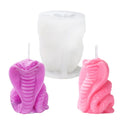 3D Animal Moule En Silicone Pour Bougie for Wax Candle Making DIY Luxury Snake Mould Cobra Candle Resin Gypsum Mold for Plaster