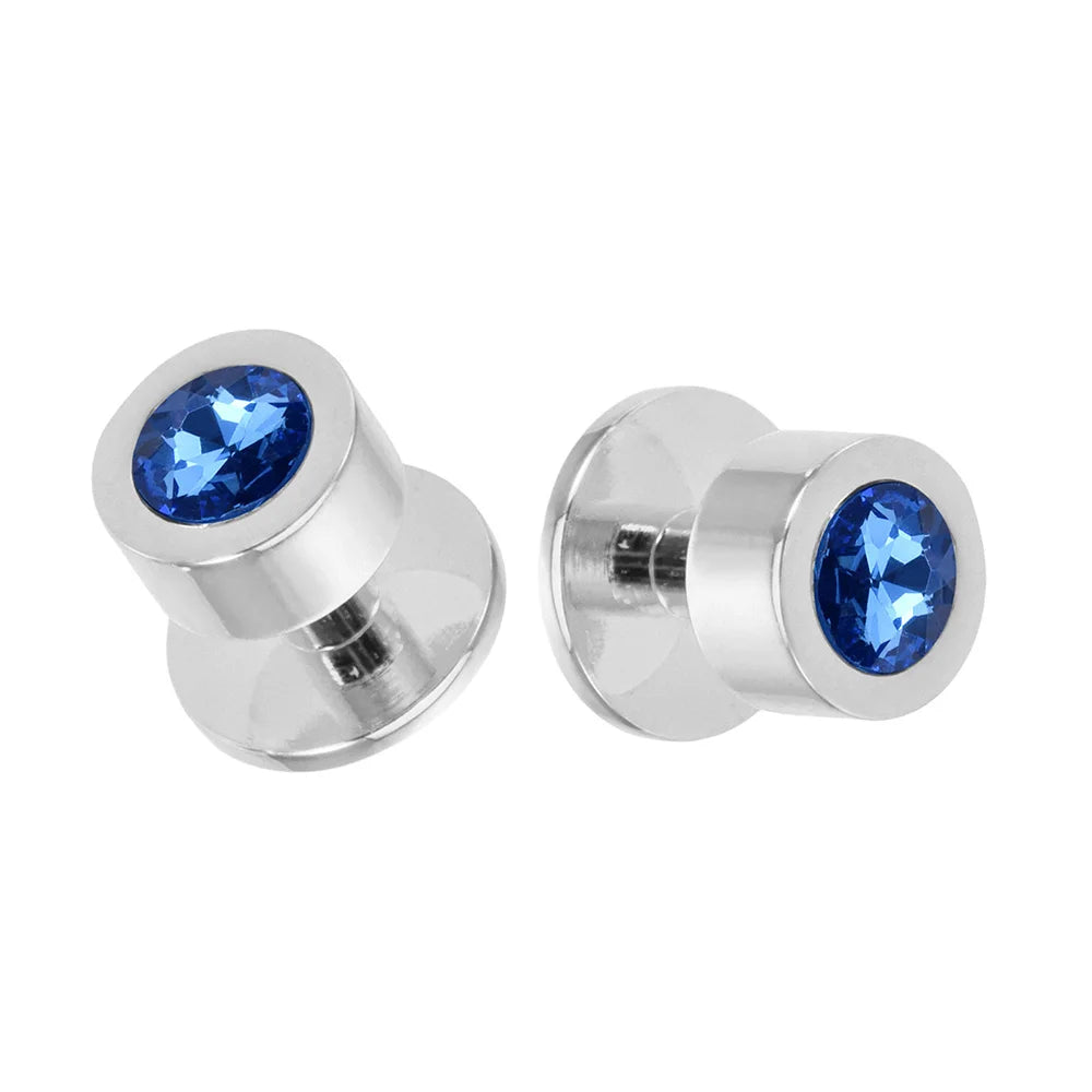 Wholesale Crystal Diamond Elegant Cufflinks Stud Set Custom Mens Suit Shirt Fashion Accessory Wedding Tuxedo Trendy Jewelry Gift