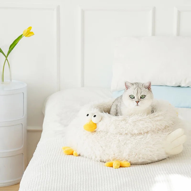 All-Season Rectangle Cat Dog Kennel Small Medium-sized Pet Beds Warm Cozy Chick Pet Bed Collapsible Universal Bed Supplies