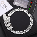 18mm Handmade Setting Shell Cuban Link Chain Pass Diamond Tester 925 Sterling Silver VVS Moissanite Iced Out Cuban Necklace