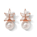 Miallo Korean Fashion Horseeye Zircon Pearl Gold Plated Earrings Women Jewelry Eardrop Wholesale