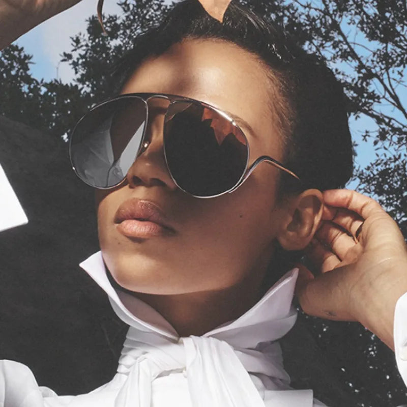 2025 New Arrival Large Frame Metal Men Ladies Sunglasses Oversized Outdoor Riding Toad Sunglasses